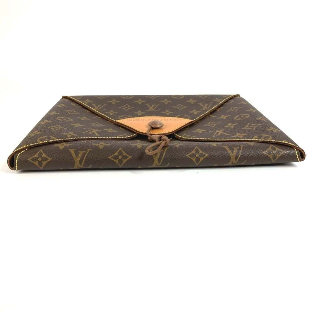 LOUIS VUITTON Authentic Brown Monogram Canvas Clutch Bag - Picture 6 of 13